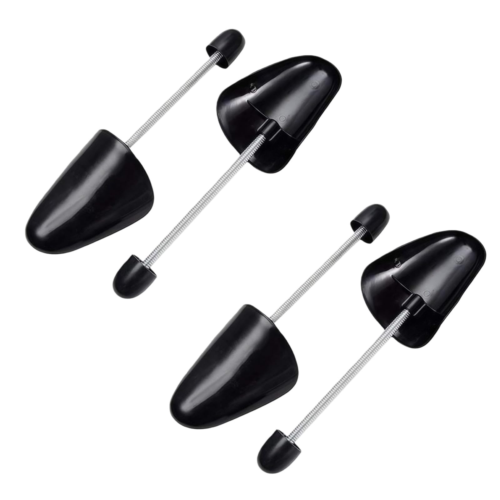 2 Pairs Adjustable Length Plastic Shoe Trees Shoe Stretcher Shoe Shaper Spiral Spring for Women Shoe Care Maintenance