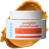 Bliss Pumpkin Powerhouse & Resurfacing Enzyme Mask - 10% AHA Pumpkin Blend with Prebiotics and Hyaluronic Acid for Smooth, Glowing Skin - Vegan, Clean, Cruelty-Free (1.7 Oz)