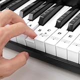 MUYOS Piano Removable Keyboard Note Labels 88 Keys Sticker Black White view 2