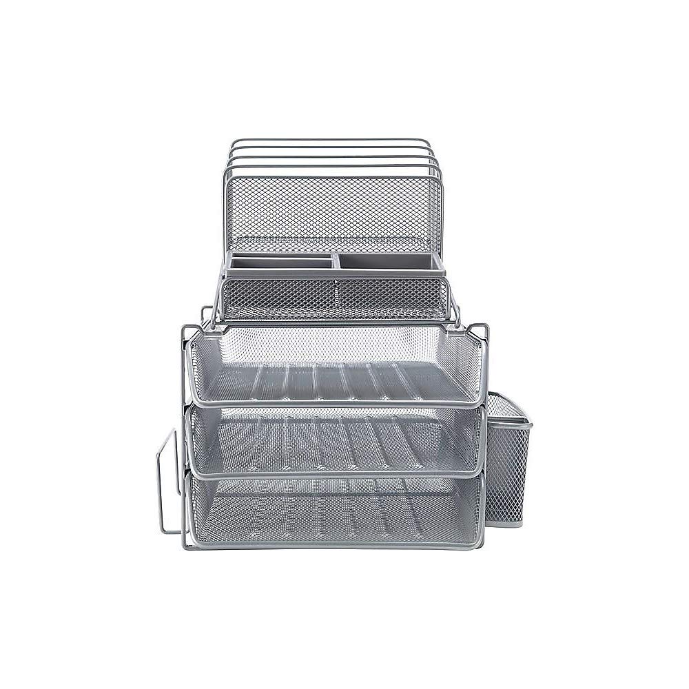 Best Staples All-In-One Black Wire Mesh Desk Organizer