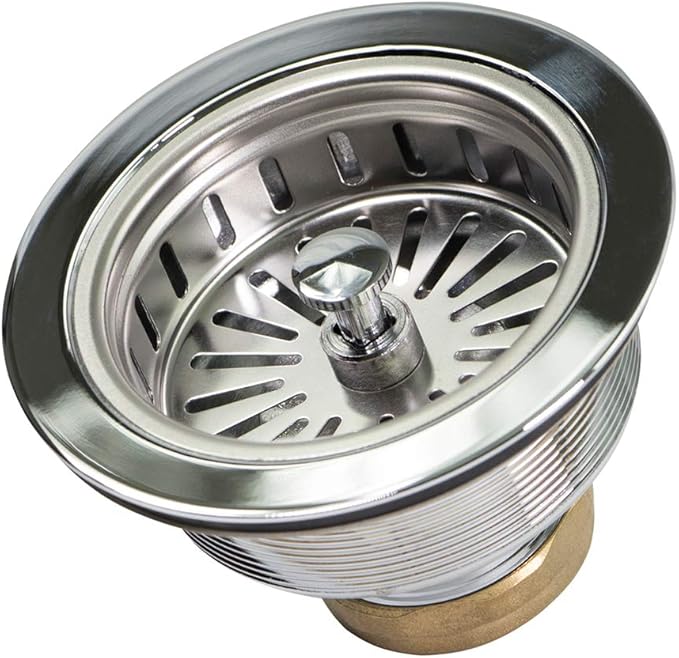 Everflow KOHLER Style Chrome Plated, Brass, Heavy Duty Sink Strainer