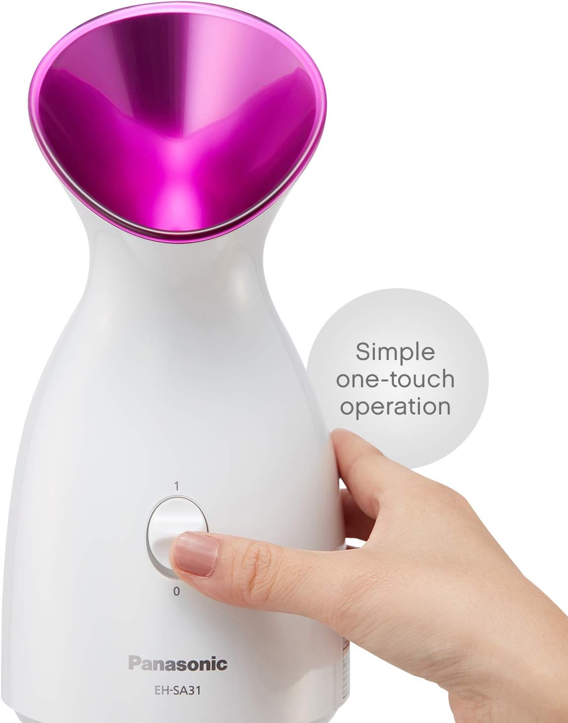 Panasonic Spa-Quality Facial Steamer EH-SA31VP with Ultra-Fine Nano Ionic Steam to Moisturize and Promote Deep Pore Cleansing, Compact Design and One-Touch Operation, 6-Minute Steam Cycle: Appliances