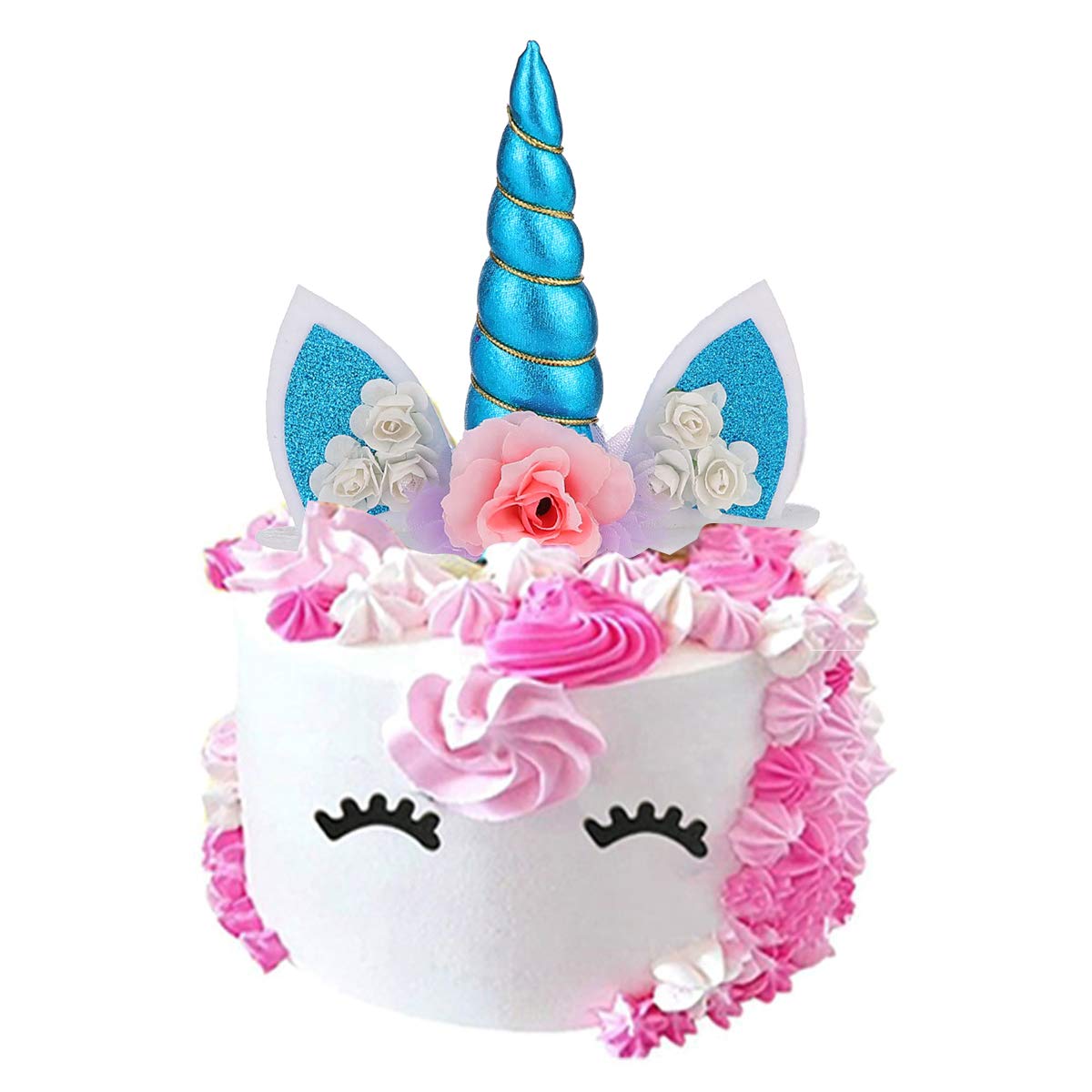 Loisirs Creatifs Fournitures De Loisirs Creatifs gd In Aiuin Decorations Gateau Cake Topper Licorne Gateau Anniversaire Licorne Mignon Gateau Licorne Accessoire Gateau Diy Oreilles Et Cils Pour Fete Anniversaire Enfant Argent