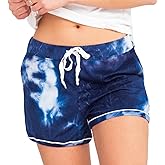 Hello Mello Dyes The Limit Soft Lounge Shorts 2.0 Womens Lightweight Pajama Bottoms with Side Pockets & Subtle Piping