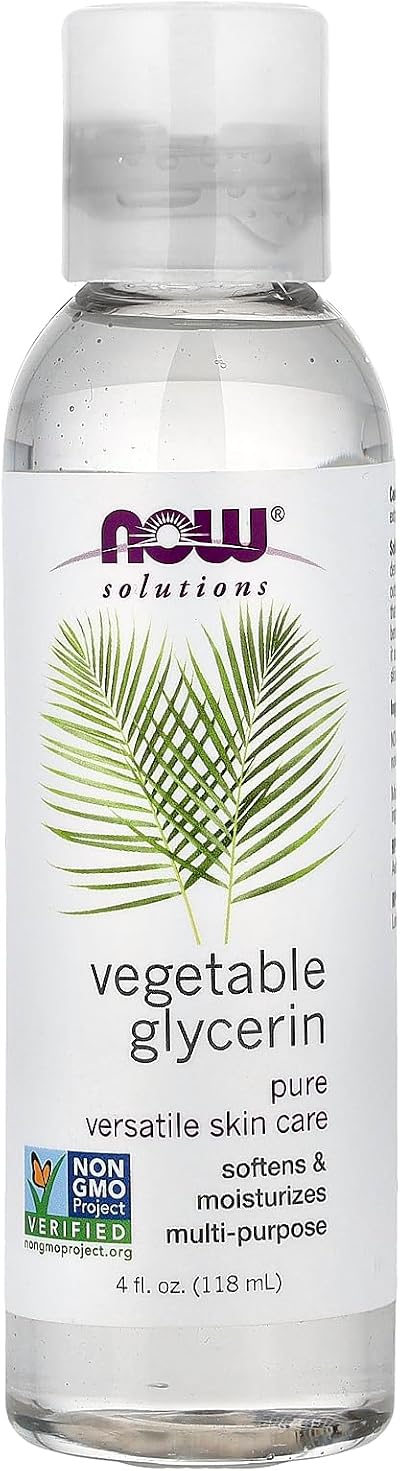 NOW Foods Vegetable Glycerine 118ml Pure Moisturizer Skin Care Cosmetic Base