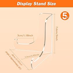 Dooiclear 5 Pack Acrylic Display Stand, Plate Stand