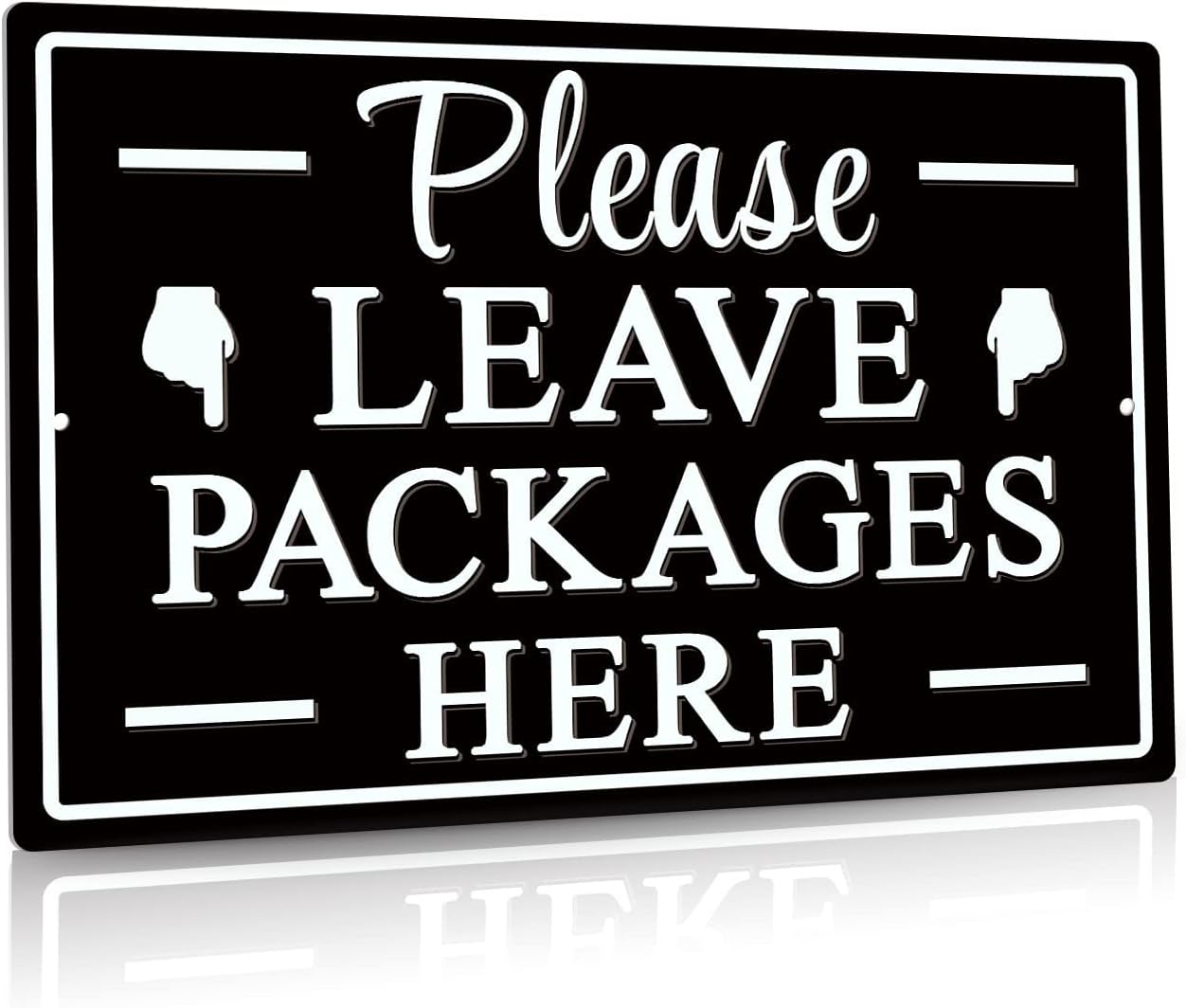 Yard Signs - Diuyouji Please Leave Packages Here Metal Sign, Package Delivery Decor, Indoor/Outdoor Use for Front Door, Business, 12x8 Inches Aluminum