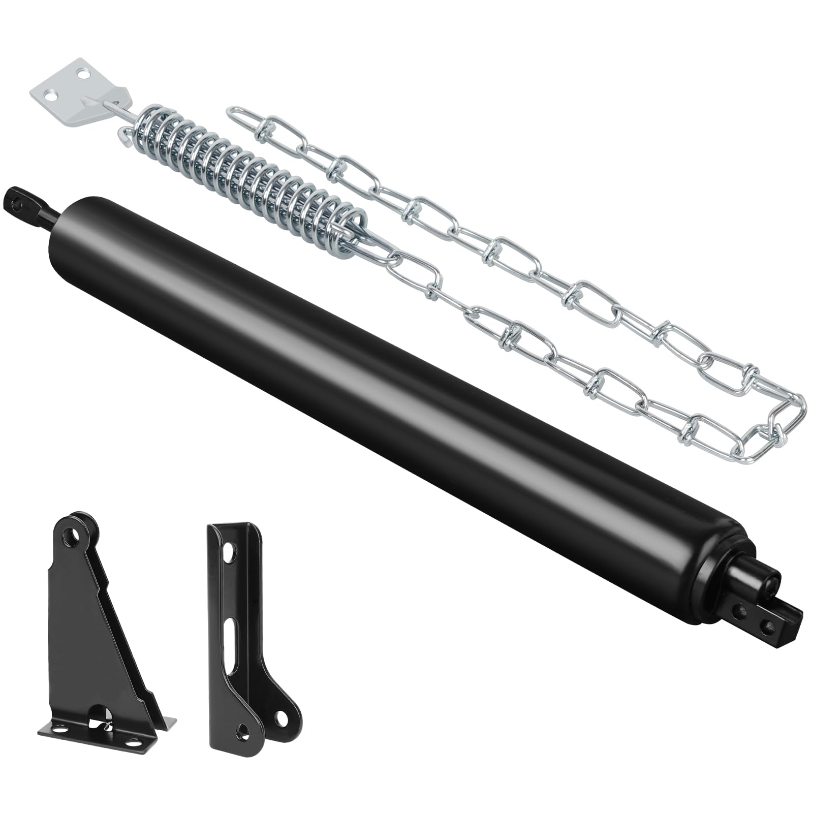 Photo 1 of Sartatue Storm Door Closer, Heavy Duty Screen Door Closers with Protector Chains Spring, Storm Door Bracket Kit Compatible with Andersen/Emco/Larson/40201 (Closer and Chain, 1 Pack(Black))