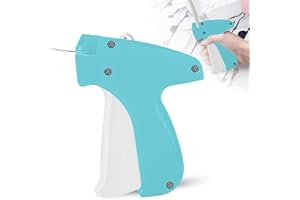 ITOPAN Stitch Gun for Clothes, Tagging Gun for Clothing Quick Fixes - Price Tag Gun with 6 Fine Needle, 1000 Black Fasteners & 1000 CadetBlue1+WhiteSmoke