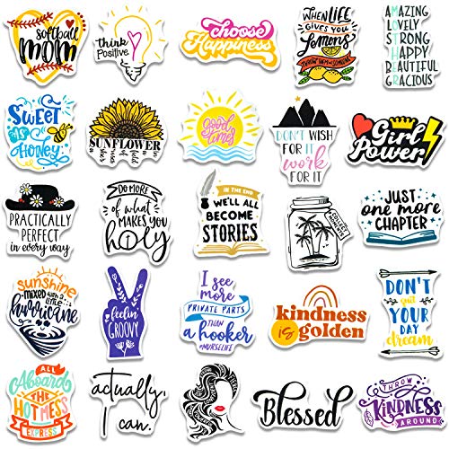 250Pcs/Pack Inspirational Stickers for Water Bottles, Motivational Stickers for Teens, Students, Teachers, Employees, Vinyl Waterproof Durable Laptop Sticker Decals for Hydroflasks Computer