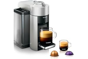 Nespresso Vertuo Single Serve Coffee and Espresso Machine by De'Longhi, Silver