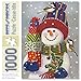 Bits and Pieces – 1000 Piece Jigsaw Puzzle for Adults – Snowman with Presents - Snowman Christmas Jigsaw Puzzle - by Artist William Vanderdasson, Completed Puzzle Size: 20