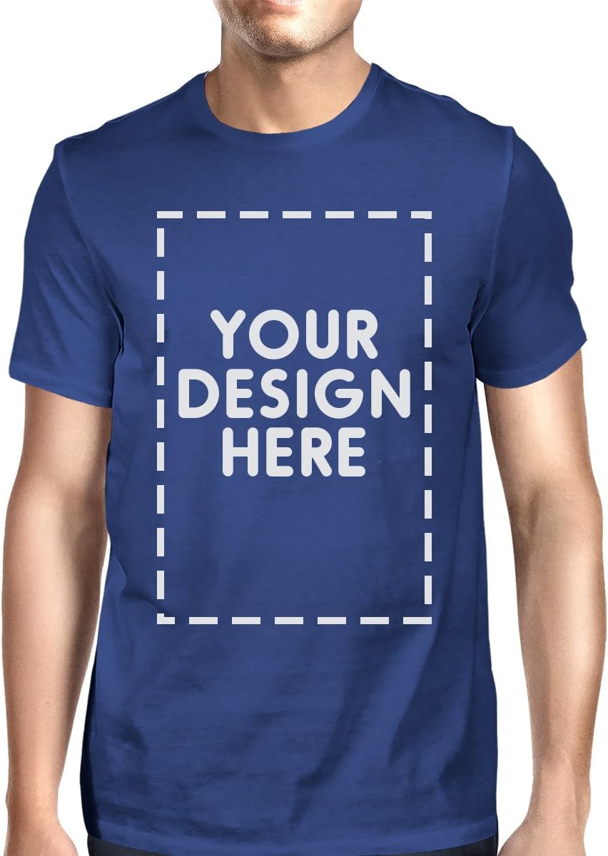 365 Printing Mens/Unisex Custom Tshirt Personalized Tees Your Design Here Blue (Large)