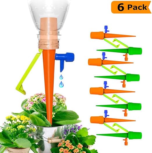 VINTONEY Plant Watering Devices, Self Watering Spikes with Antitilt