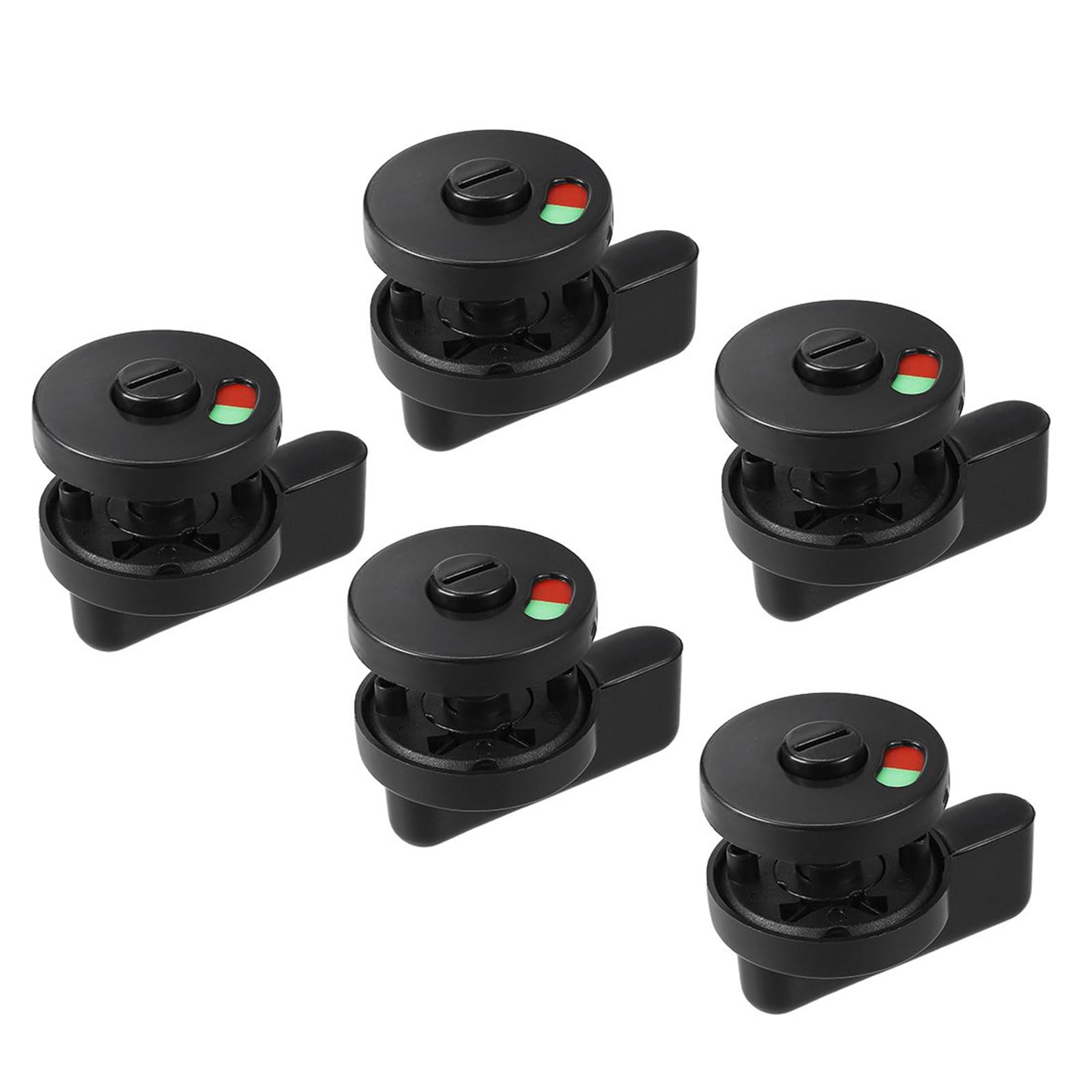 Recogwood 5Pcs Privacy Indicator Door Lock, 54mm Plastic Vacant Engaged Latch Indicating Lock for Bathroom WC Public Toilet