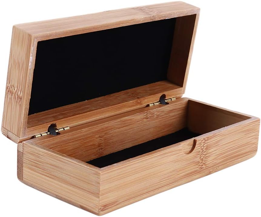 Iumer Caja de Gafas de Sol con Tapa de bambú, Unisex ...