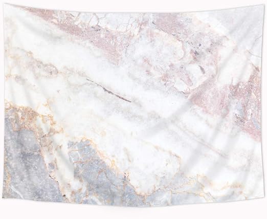 Amazon Com Riyidecor Marble Tapestry Wall Hanging Pink White Gray 80x60 Inch Tapestries Crack Stone Textured Authentic Nature Elegance Bedroom Living Room Dorm Curtain Home De Home Kitchen