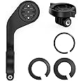 TUSITA Flush Out Front Mount Compatible with Garmin Edge GPS Bike Computer, XOSS G/G+, Quarter-Turn to Friction Flange Mount Adapter Included