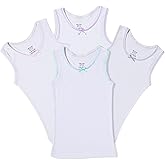 Buyless Fashion Tank Tops for Girls- Sleeveless Cami Tanks Cotton Undershirts for Dance Gymnastics Kids Toddler Size (4 Pack)