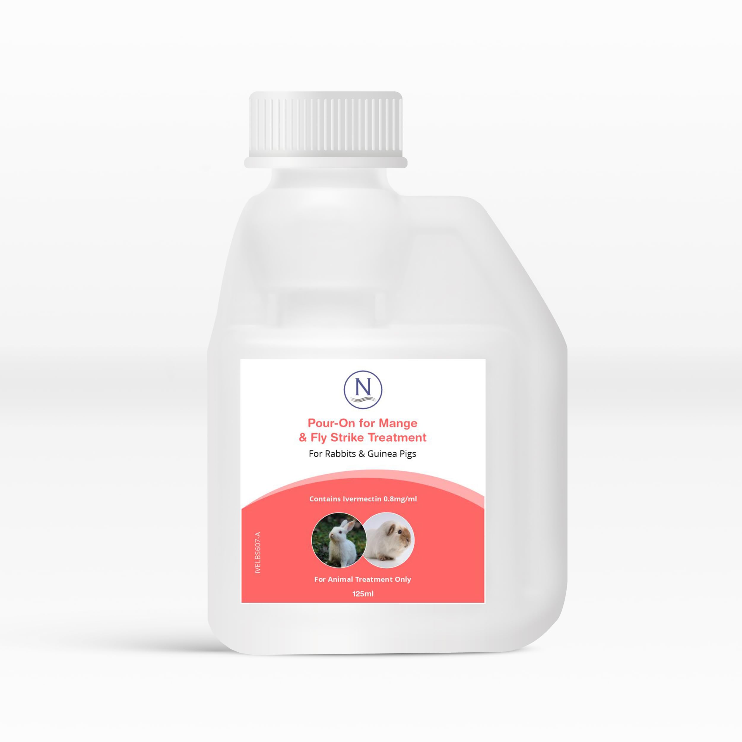 Naqua - FLY STRIKE treatment - Fly Guard - Kills Mange Mite - 125ml Pour on Treatment - Treatment for Rabbits, Guinea Pigs, Ferrets & Rats. Vet Strength. Powerful & Fast Results