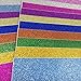 levylisa 4'' x 6'' Self Adhesive Gemstone Metallic Craft Glitter Sign Sticker Art Sheets 20 Sheets (Mixed Colors)