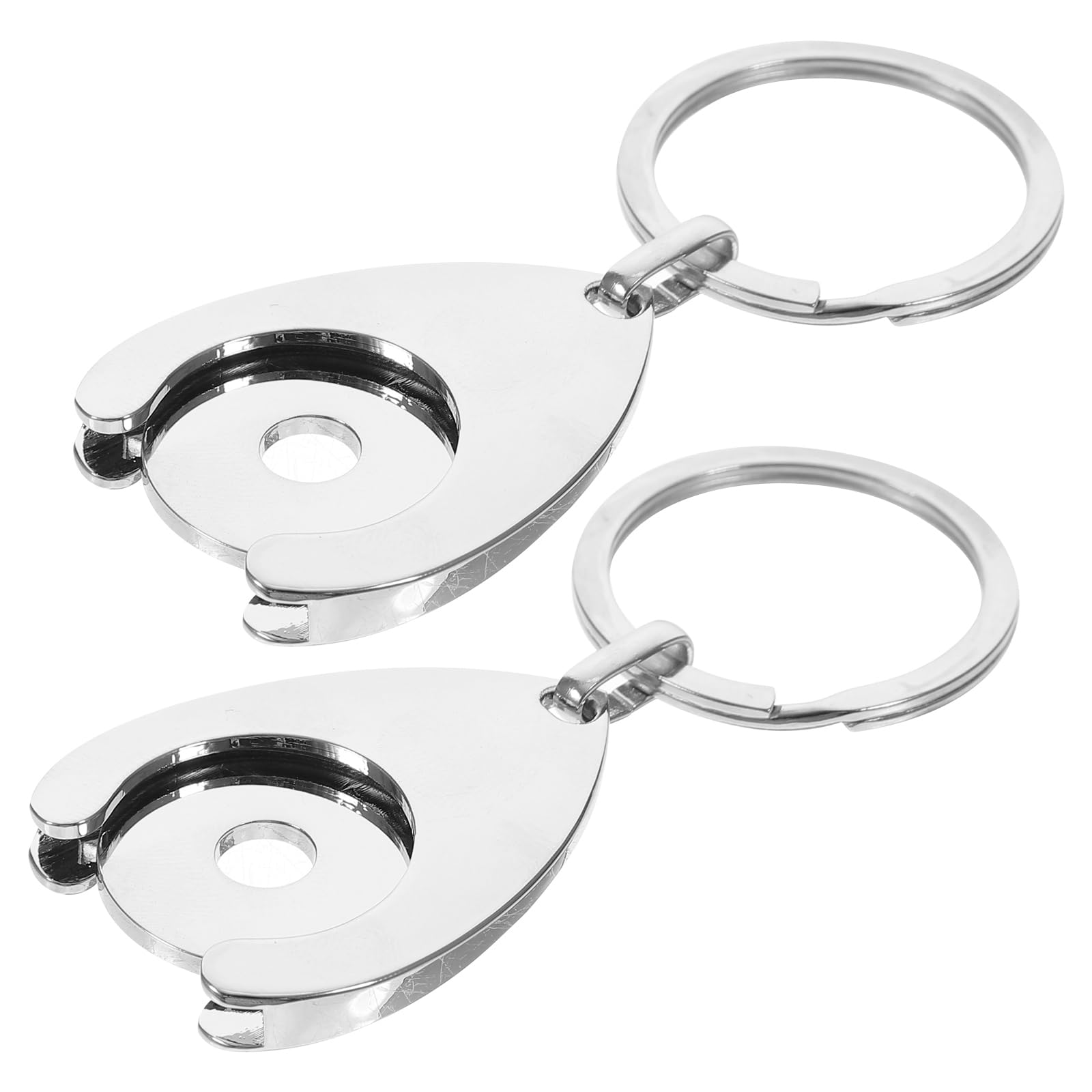 BESPORTBLE Metal Wheelbarrow Trolley Token Keychain, Supermarket Shopping Cart Metal Key Ring, Trolley Keychain Pendant Decorations 2Pcs (Style 3)