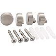 CRL Brushed Nickel Round Mirror Clips - Set