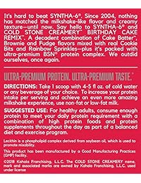 BSN Syntha-6 Whey Protein Powder, Cold Stone Creamery® - Berry Berry Good Flavor, Micellar Casein, Milk...