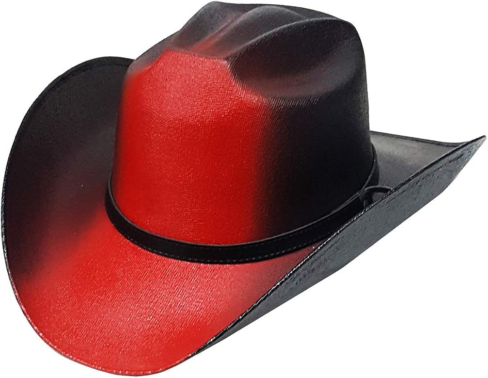 red straw cowboy hat
