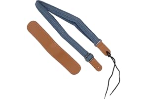 Dpofirs Strong Versatile Ukulele Strap Denim Leather Adjustable Length Neck Belt Replacement Good Compatibility for Ukulele P