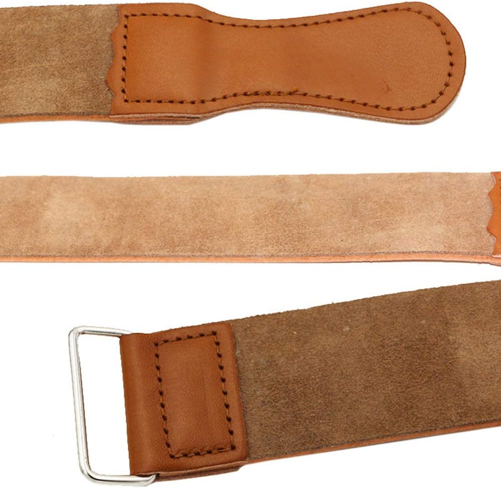 Genuine Leather Sharpening Strop Razor Belt, Leather Strop Belt for Knife Straight Razor (45 x 5 cm) - Image 5