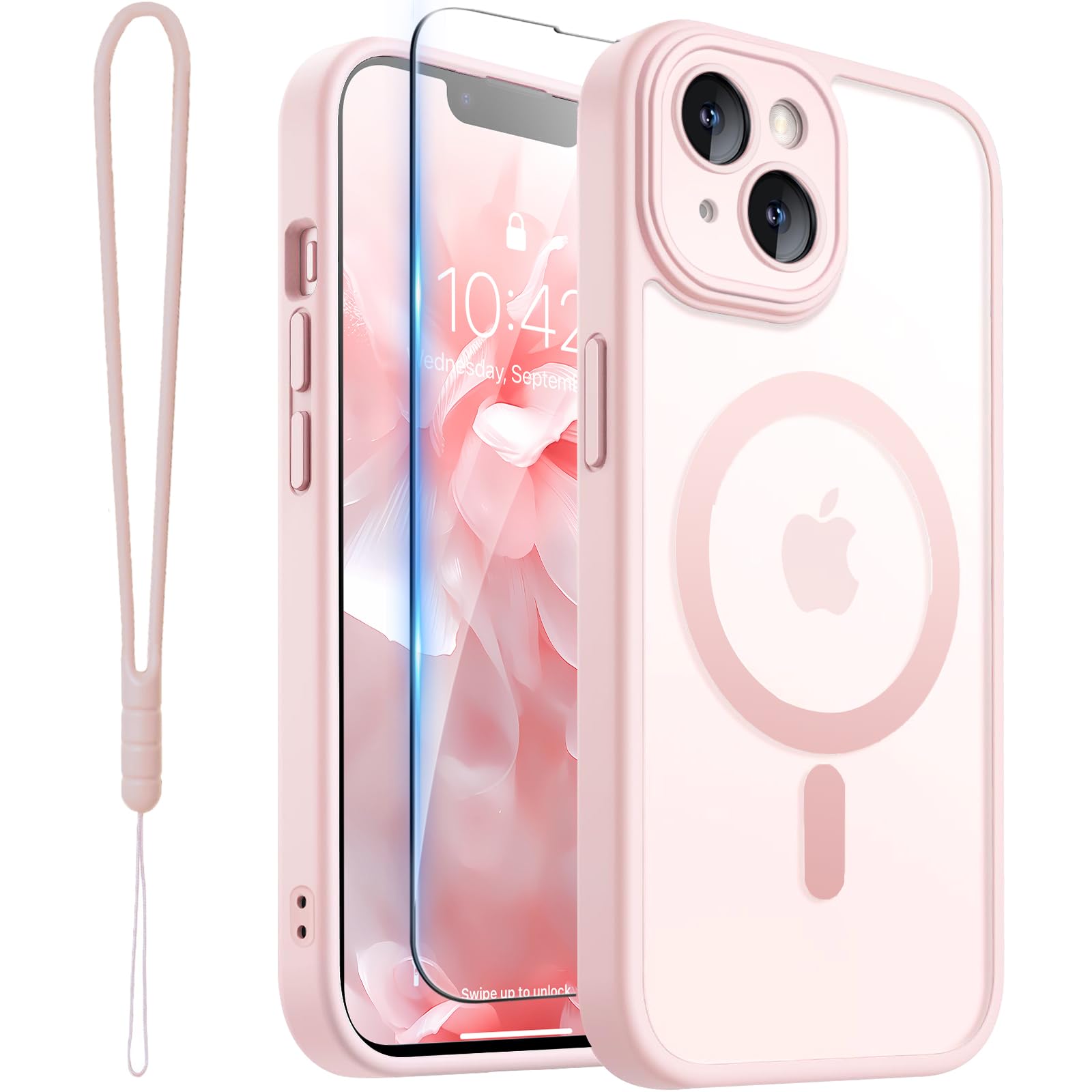 ROYBENS for iPhone 13 Matte Clear Case Compatible