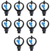 Cabilock 4.33 Inch Butterfly Rotating Nozzle with 1/2 Inch Male Thread Lawn Sprinkler Head for Garden Irrigation and Lawn Watering Plastic Rotary Sprinkler for Efficient Outdoor Sprinkling