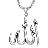 Allah Necklace 925 Sterling Silver Muslim Allah Pendant Islamic Jewelry