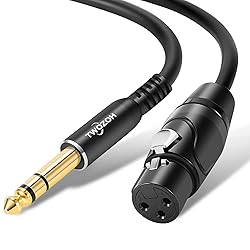 Twozoh XLR Female to 1/4 Inch (6.35mm) TRS