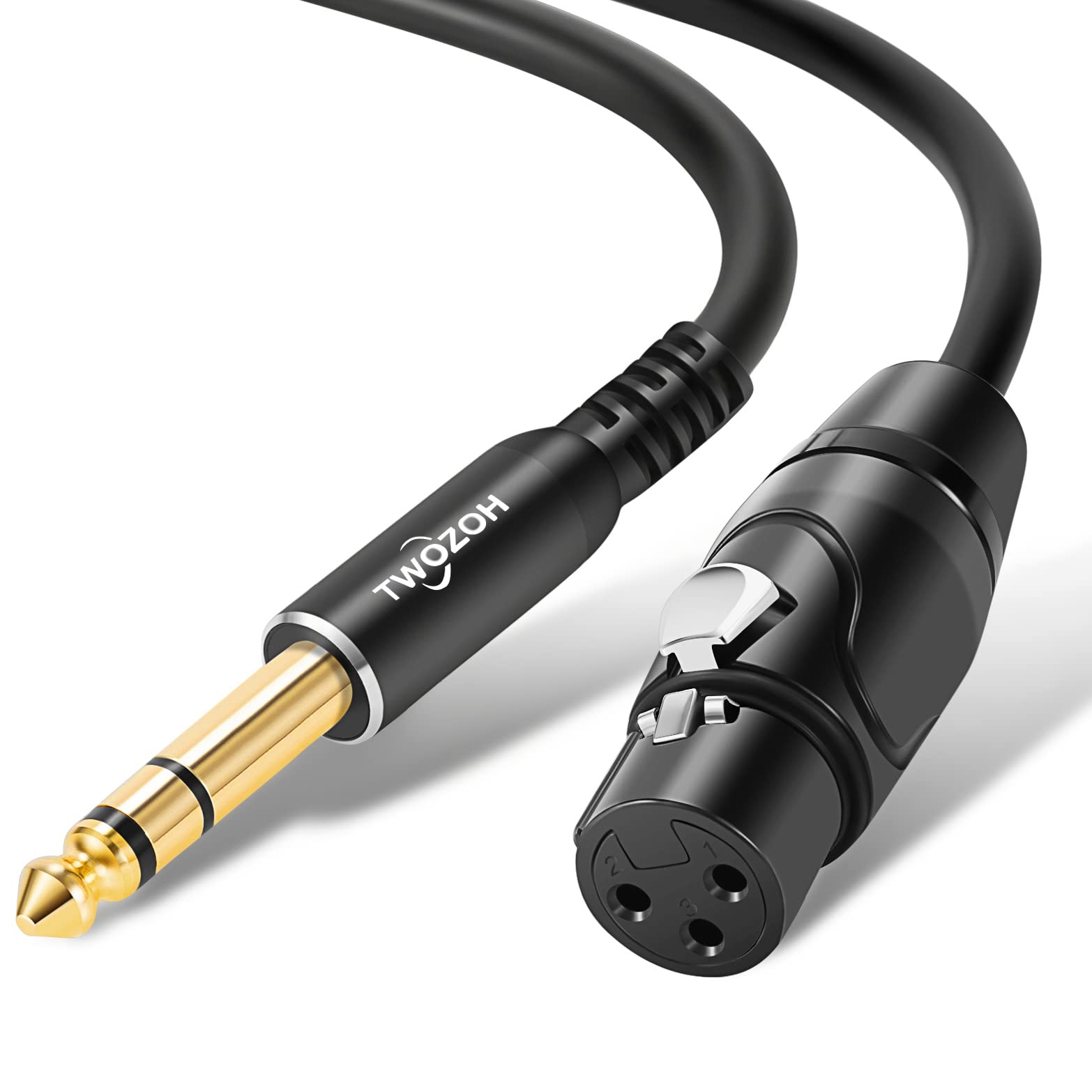 Twozoh XLR Female to 1/4 Inch (6.35mm) TRS