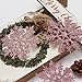Sea Team Plastic Christmas Glitter Snowflake Ornaments Christmas Tree Decorations, 4-inch, Set of 36, Rose Gold