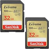 SanDisk 32GB Extreme SDHC Card 2-pack UHS-I U3 V30 60MB/s 100MB/s RescuePRO