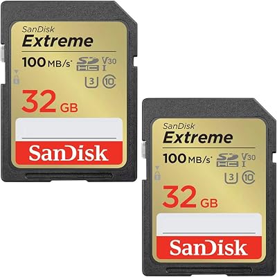 SanDisk 32GB Extreme SDHC Card 2-pack UHS-I U3 V30 60MB/s 100MB/s RescuePRO