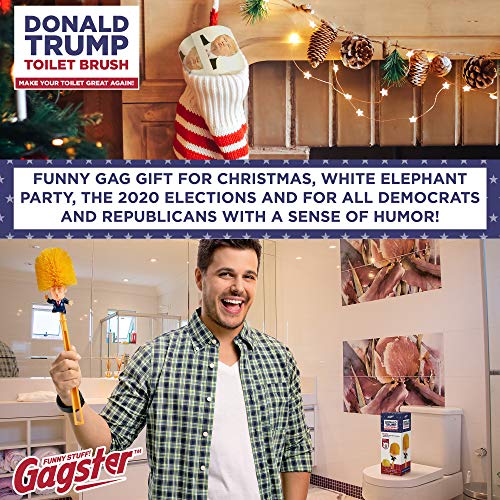 image for Gagster Donald Trump Toilet Brush and Trump Toilet Paper Roll Bundle -