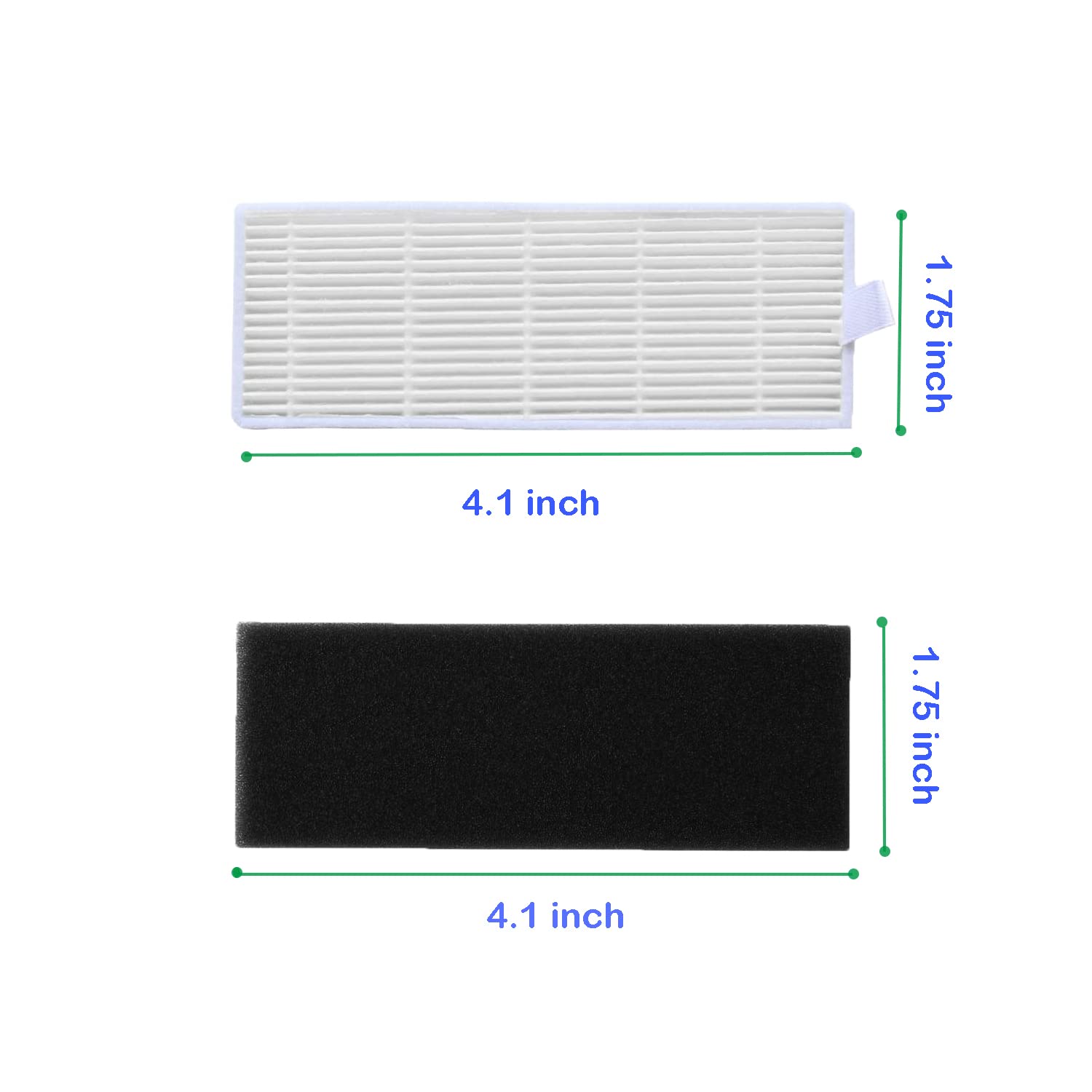 12-Pack Replacement Parts Accessories Compatible with Lefant M201 T800 U180 T700 M520 M571 OKP K7 K8 L3 MOOSOO MT501 MT710 MT720 M501-b Vacuum Cleaner, HEPA Filters Side Brushes Not For M210 M213