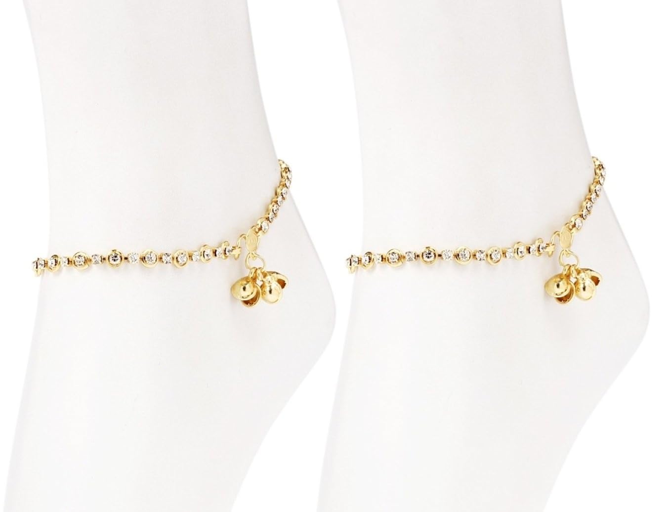 charms diamond studded gold anklet for women/girls
