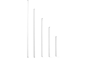 Rngeo Glass Stirring Rod - 12" 10" 8" 6" 4" Long, 5 MM Diameter - 5 Pack