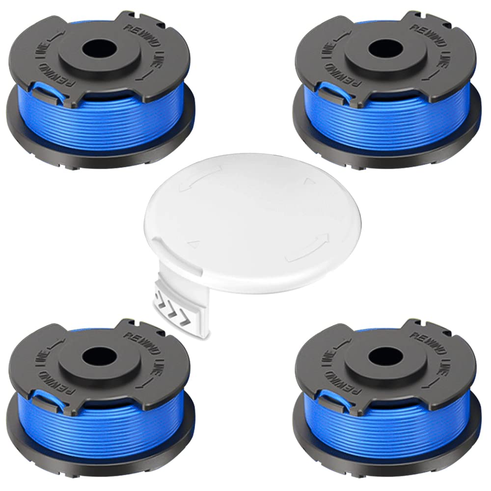 4Pcs Strimmer Spool for Ryobi ONE+, AC14RL3A, RY40204 Nylon Strimmer Line Wire Refills Strimmer Spool Replacement for Ryobi 18V 24V 40V Autofeed strimmer Line Garden Accessories