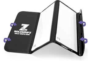 SOLEGRIPZ Portable Basketball & Volleyball Sticky Mat by Sola Athletics– Foldable, Reusable, Non-Slip Traction Board for Court Shoe Grip – Perfect for Hardwood Floors –60 Sticky Sheets