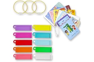 Bantlou Card Holder for Yoto Cards with 3 Ring Loops, 10 Pcs Reusable Card Top Holders for Yoto Cards Display Storage, Card Holders on Keyring for Travel, Kid Gift, Accessories Card Display Organizer