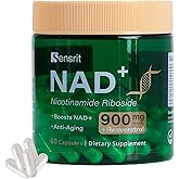 Sensrit NAD+ Supplement with Nicotinamide Riboside & Resveratrol | Cellular Energy & Mental Clarity Support | 40 Servings | Vegan, Non-GMO, Gluten Free