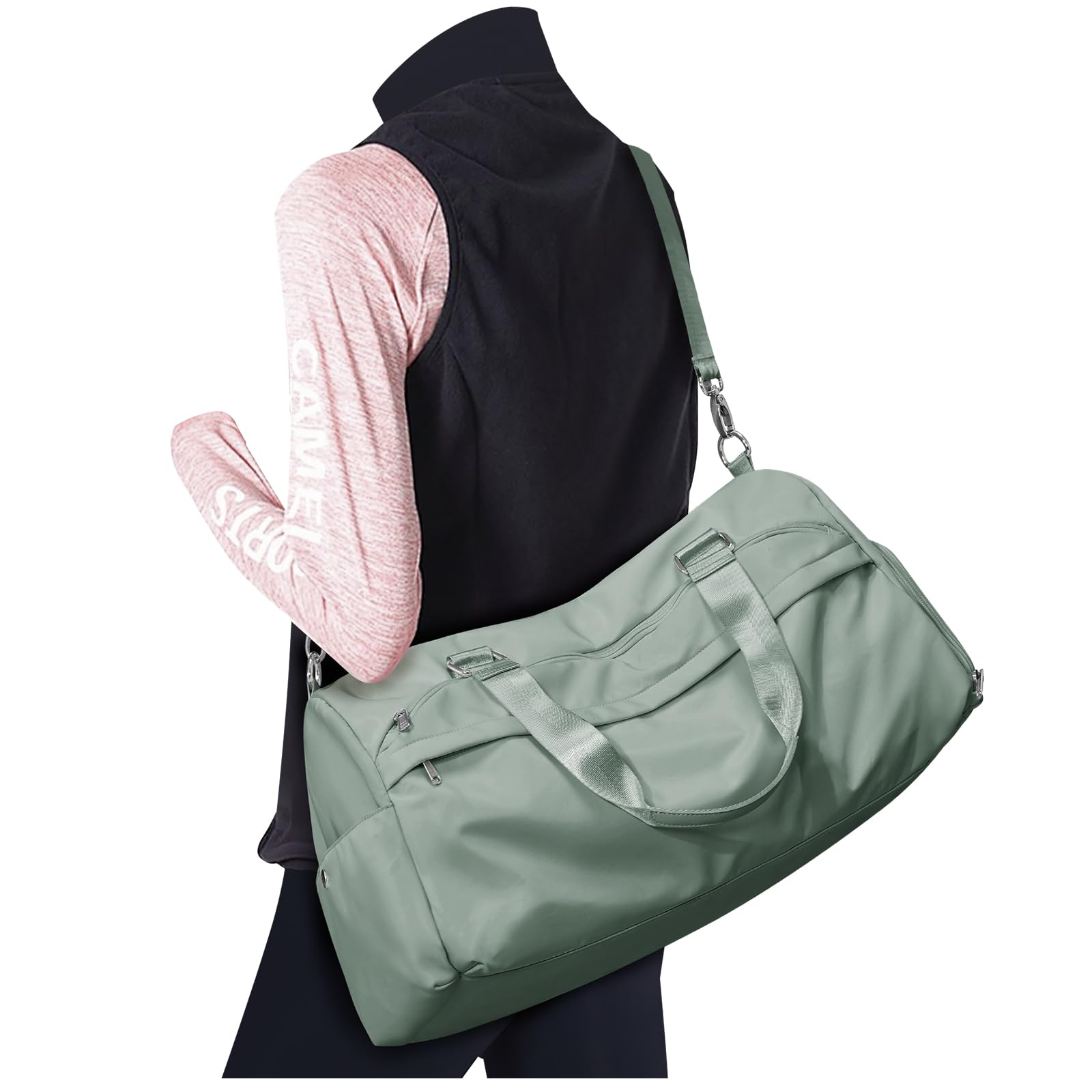wassdins Gym Bag for Women Men, Sport Duffle Bag