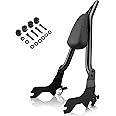 kekykm Softail Fat Bob Backrest Sissy Bar compatible with Harley Davidson FXFB FXFBS, 26" Tall Quick Release Detachable Passenger Backrest, 2018-2023, Glossy black