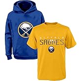NHL Youth 8-20 Polyester Performance Primary Logo Hoodie & T-Shirt 2 Combo Pack Set